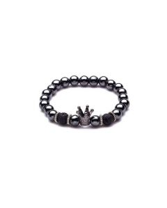 Crown Onyx Bracelet - Black