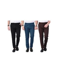 Pack of Men's Gentle Formal Trousers - Multicolor