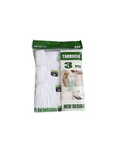 Yarrison Pack Of 3 Pure Cotton Vests - White
